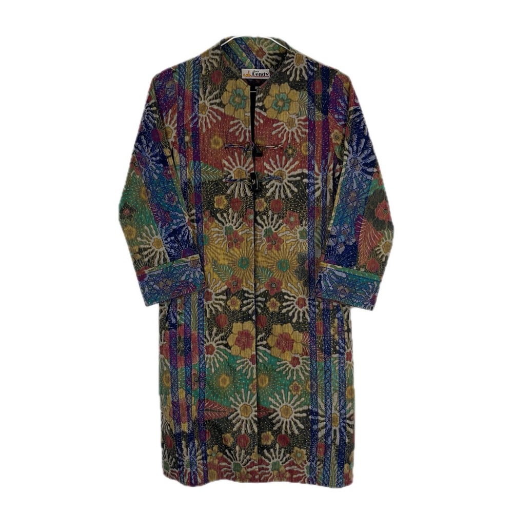 Batik Rendy Floral Patchwork Artisan Boho Jacket … - image 8